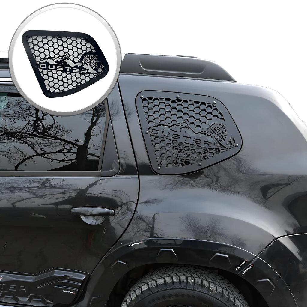 Для Dacia Duster I Metal Window Kit Exterior Accessories для Duster 2 шт. Black Window Cover 2010-2017 Years Off Road Accessories