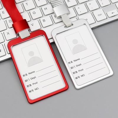 Алюминиевый шнурок для ID-карты сотрудника с металлическим держателем и логотипом компании