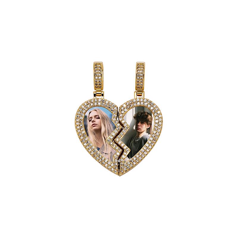 Кулон Jinao Heartbreak Memory Pendant: Европейское и американское колье-рамка для фотографий, сделанное своими руками.
