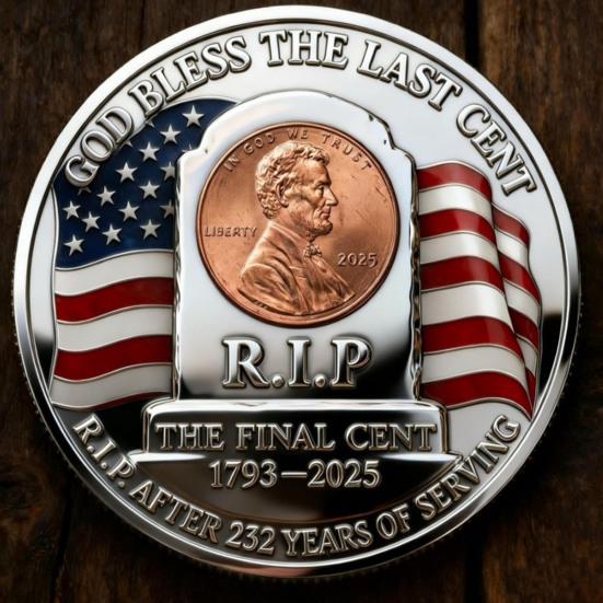 Финальная монета-цент к столетию Необращавшаяся Последняя отчеканенная монета-пенни Памятная монета Символический последний пенни Сувенир 3D-гравированная монета-челлендж для коллекционеров