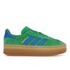 Кроссовки для образа жизни Gazelle Bold Женские Зелено-синие с коричневой подошвой IE1370