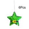 6 шт. Блестящая подвеска-звезда Рождественские украшения Блестки Звезда Рождественская елка Подвесные украшения Рождественская вечеринка Домашний декор Подарки