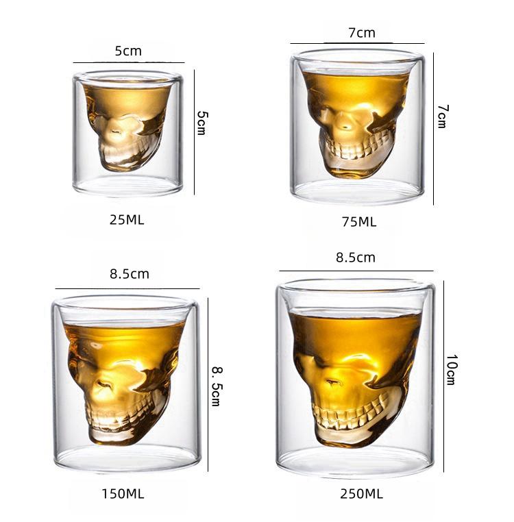 Transparent Crystal Skull Head Glass Cup For Whiskey Wine Vodka Bar Club Beer Wine Glass