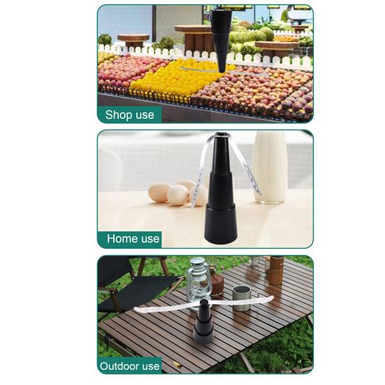 Вентилятор отпугиватель мух со светоотражающей полосой, перезаряжаемый через USB, для кемпинга, рыбалки, пикника, в помещении