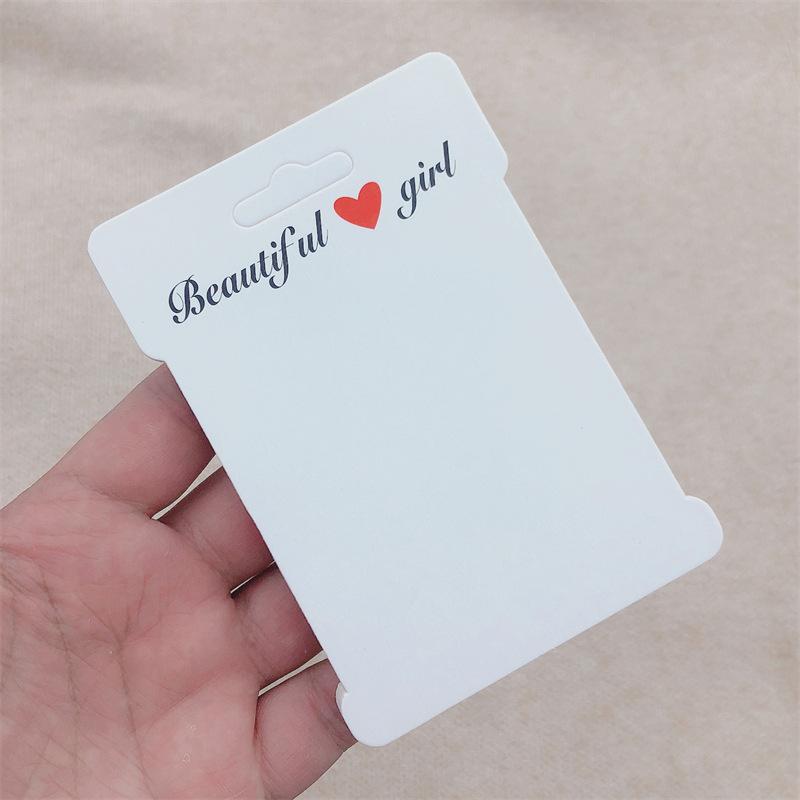 50Pcs Hair Rings Paper Cards Headband Display Retail Label Hair Accessories Packing Tag Hair Rope Headwear Packing Label