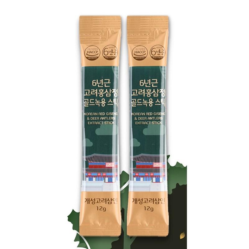 Kaesong Koryo Ginseng, экстракт красного корейского женьшеня 6-летней выдержки, набор палочек из золотых рогов оленя, 360 г, 1 коробка