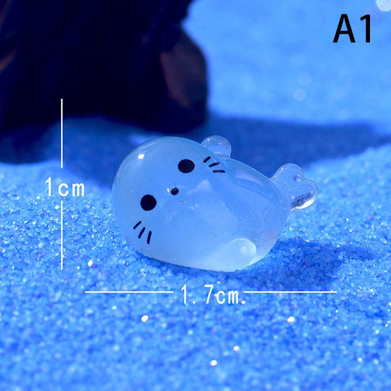 Cute Luminous Bunnies Microlandscape Mini Ornaments Fairy Gardening Miniature Figurines Resin Crafts Home Decoration