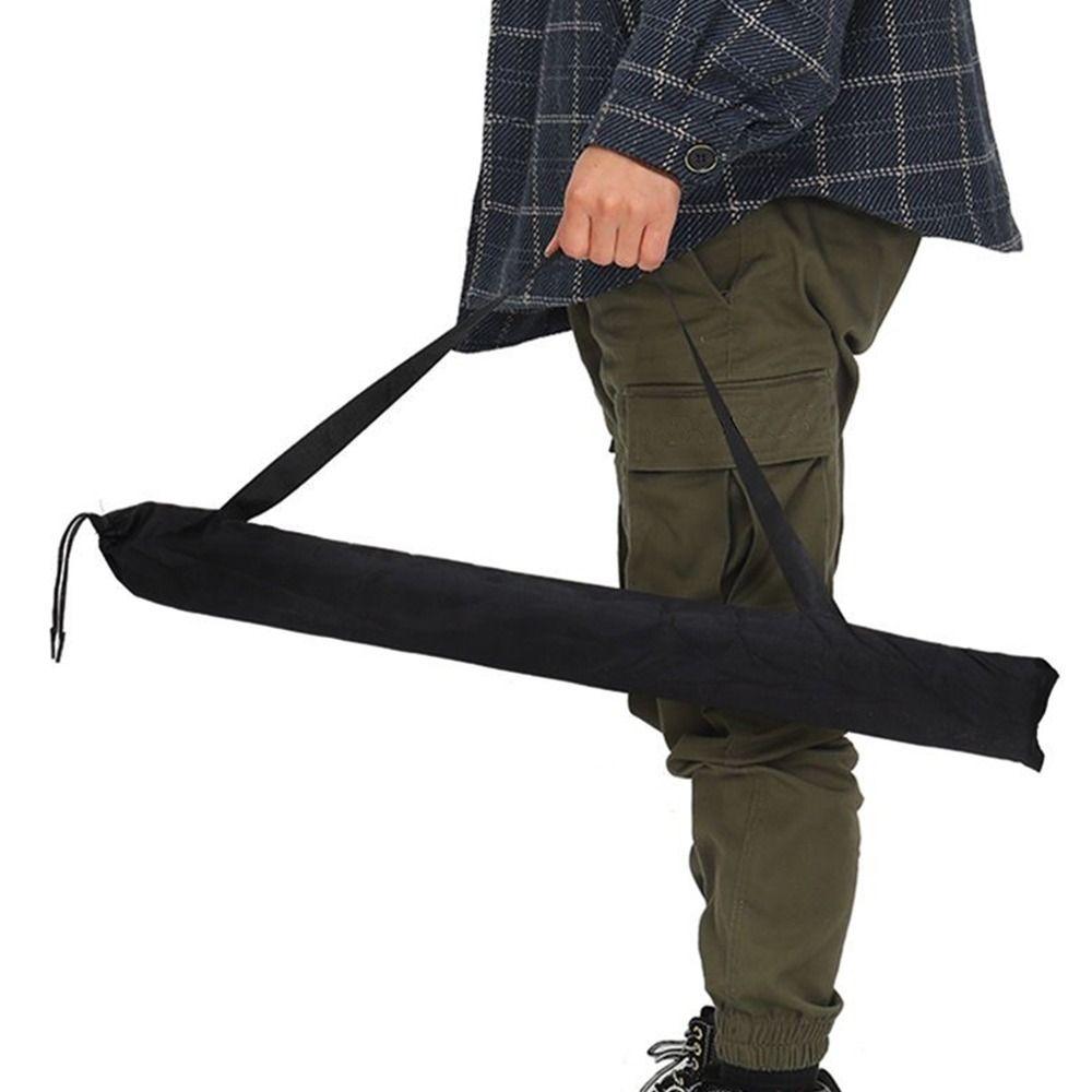 Черная сумка для хранения зонта с плечевым ремнем, держателем для палок, сумка для походов, путешествий, прогулок