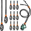 Adjustable Necklace Cord Empty Stone Holder Wax Rope Diy Necklace Natural Quartz Crystal Healing Stone Net Bag Pendant