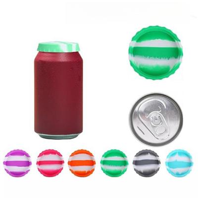 6 шт. силиконовых крышек для банок, герметичные многоразовые крышки для напитков для пива, газировки, сока