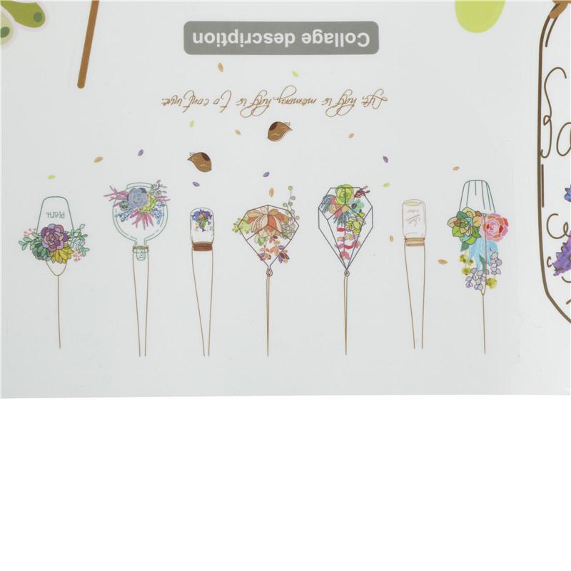 Креативные цветочные растения, хлорофитум, съемные наклейки на стену, декоративная наклейка