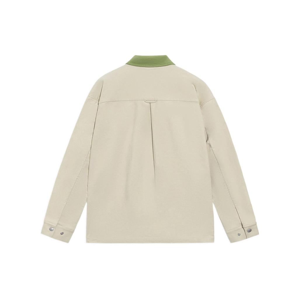 Li-Ning Badfive Asymmetric Pattern Loose Jacket Men Outerwear Yellow Gray AFDRA33-2