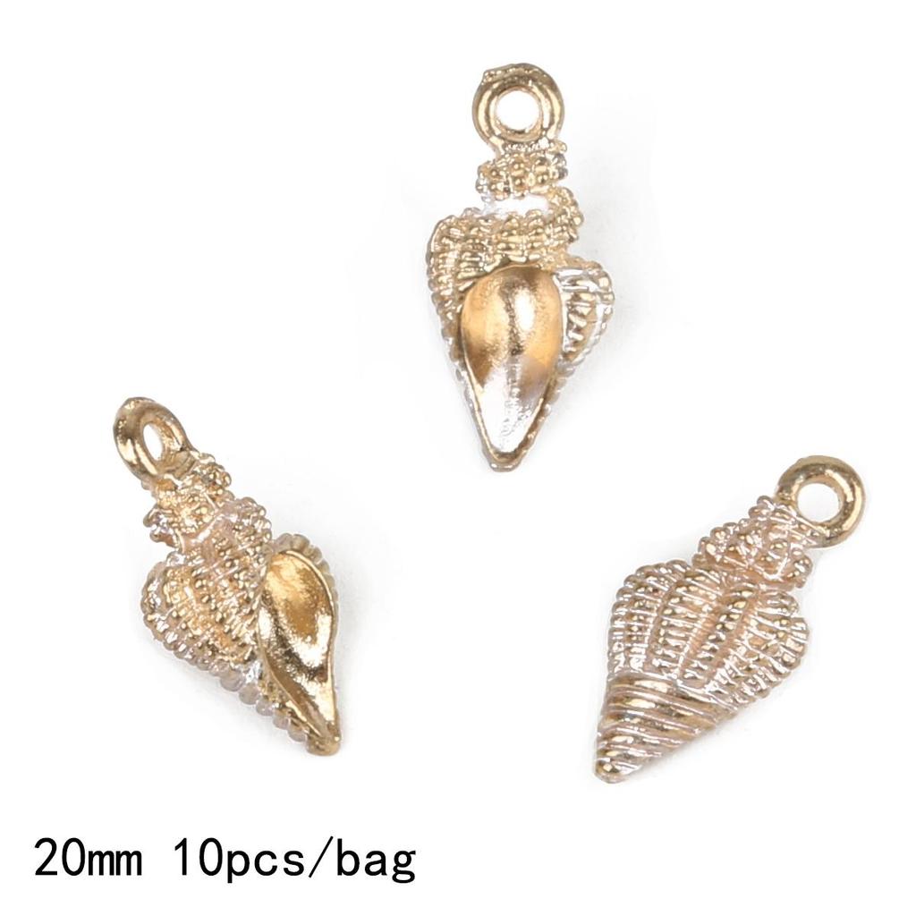 9-12Pcs Multi-Styles Starfish Shell Conch Crown Enamel Charms Pendant For Jewelry Making DIY Bracelet Necklace
