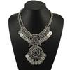 Women Bohemian Festival Jewelry Double Chain Coin Statement Punk Rock Style Indian Ethnic Necklace