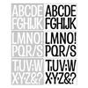 3-inch Letter Sticker Art Body Black and White School Poster Bulletin Board DIY Vinyl Letter Sticker