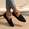 Large Size Soft-soled Pointy Fashion Casual Shoes Women  Autumn and Winter New-style Slip-on Comfortable Single Shoes 35-43