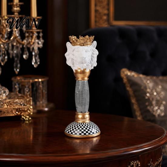Natural Charm Home Decor Animal Ornaments, Decorative Painted Resin Modern Style Unique Figurines Wine Cabinet Decor, for Living Room Bedroom