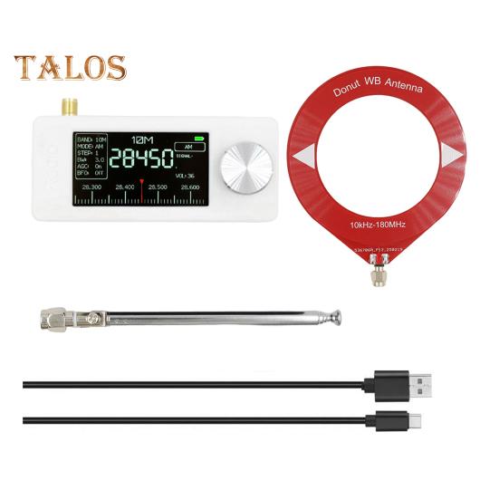 Портативное мини-радио 0,5-108 МГц с 1,9-дюймовым IPS-экраном, карманное мини-радио LSB/USB/AM/FM, вседиапазонный радиоприемник с антенной