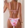 Сексуальные женские купальники с цветочным принтом, женские купальники, комплекты бикини с высокой талией, комплекты из двух частей, купальный костюм Beahwear