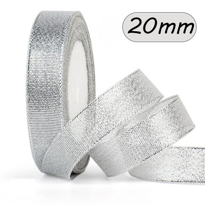 25 ярдов Натуральные атласные ленты Поделки Шитье Вечеринка Свадьба Золотая лента Упаковка подарков Бант Сделай сам Лента из органзы Рождество Украшение дома