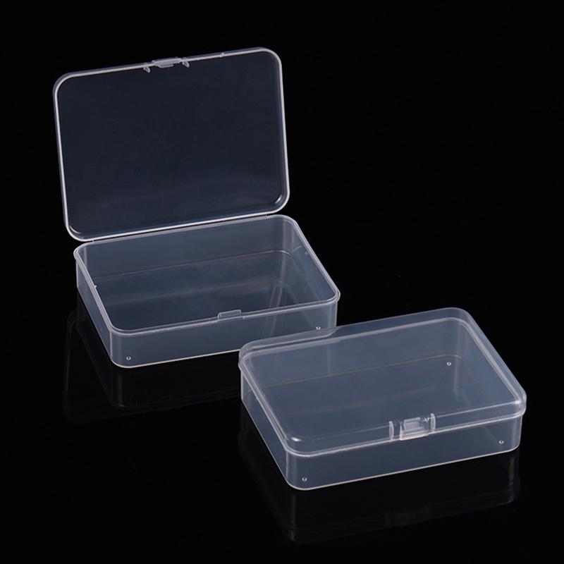 5 шт. Прозрачная пластиковая коробка Прозрачная белая Прямоугольная Мини контейнеры для хранения Коробка для визитных карточек, Аксессуаров, Поделок, Винтов, Сверл