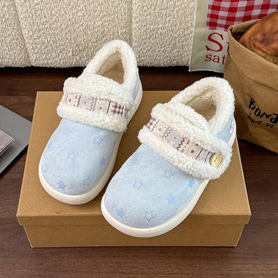 Женские большие размеры мягкие эластичные зимние теплые утепленные сноубутсы нескользящие износостойкие для улицы для отдыха и спорта хлопковые ботинки