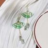Leaf Fan Shaped Drop Earrings Tassel Exaggerated Long Earrings Chinese Style Earrings  Party