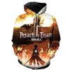 Популярные толстовки с капюшоном и 3D принтом аниме «Атака Титанов» в стиле Харадзюку, уличная одежда для мужчин и женщин, модный повседневный крутой пуловер