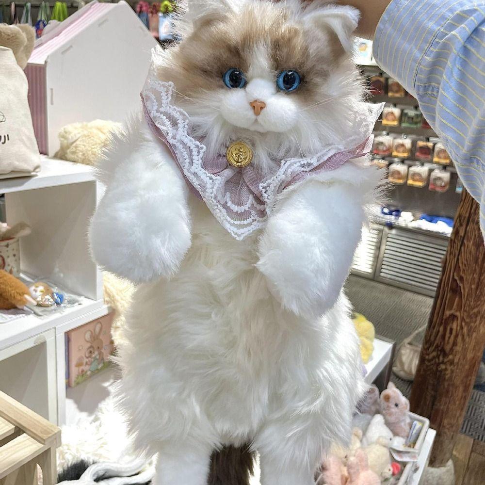 Плюшевый рюкзак для хранения в виде кота, суперреалистичные животные, плюшевая сумка, школьные сумки с изображением кота, детская сумка