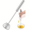 Egg Whisk, 1 Pack Stainless Steel Home Kitchen Tool, Hand Easy Whisk Egg Beater Manual Mixer Blender for Whisking, Beating & Stirring