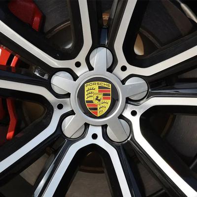 4 шт. Центральные колпачки на колеса автомобиля Наклейки с логотипом на колпачки дисков Брелок для ключей автомобиля Для Cayenne Panamera Macan 911 Taycan Boxster Автомобильный брелок