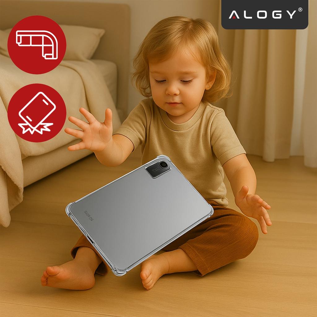 Protective Case for Redmi Pad Se 11" 2023, Reinforced Corners, Slim and Light, Shockproof, Alogy Flexishield™ - Transparent