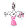 Медно-розовые балетки коньки подвески шармы подходят для оригинального браслета ожерелья изготовление ювелирных изделий для женщин подарок