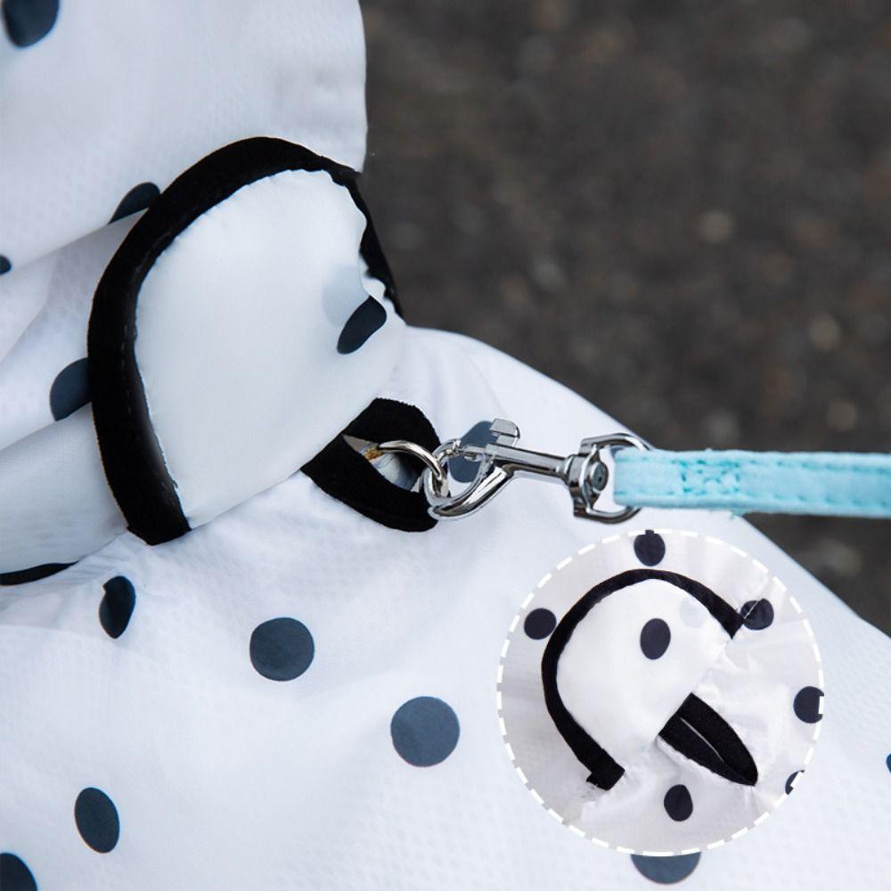 Waterproof Dog Raincoat Adjustable Poncho Cute Rainwear Hood  Teddy