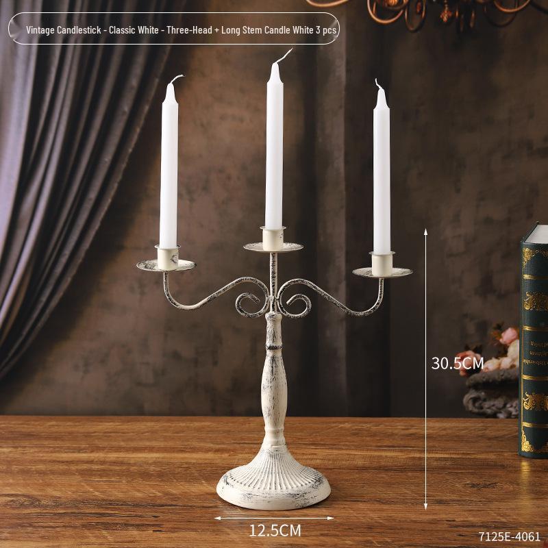 Винтажный французский подсвечник-украшение – Романтический европейский держатель для свечей для декора стола и фотосессий