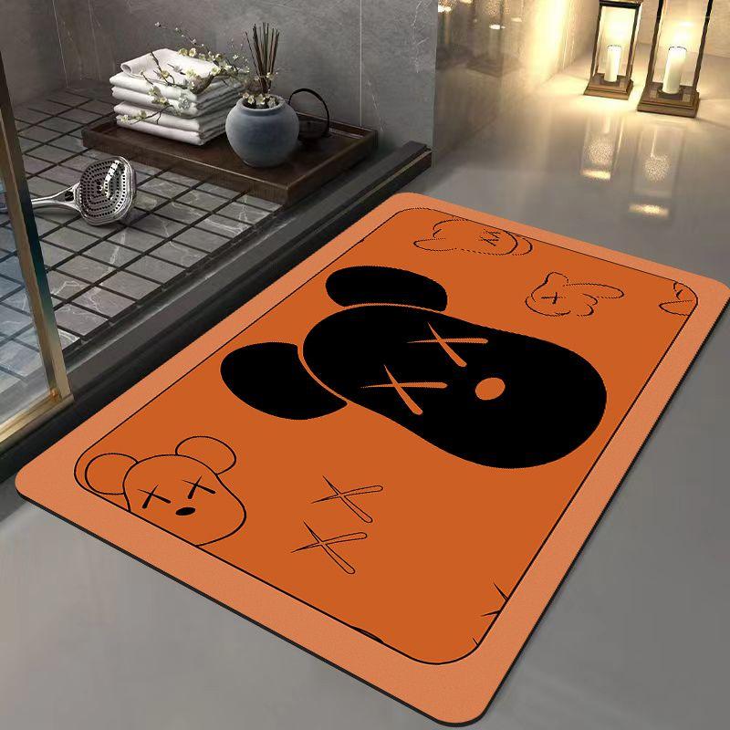 Впитывающие подушечки из диатомовой слизи, коврик для домашнего туалета, дверной проем в ванную комнату, нескользящий ковер, коврики для ванной комнаты