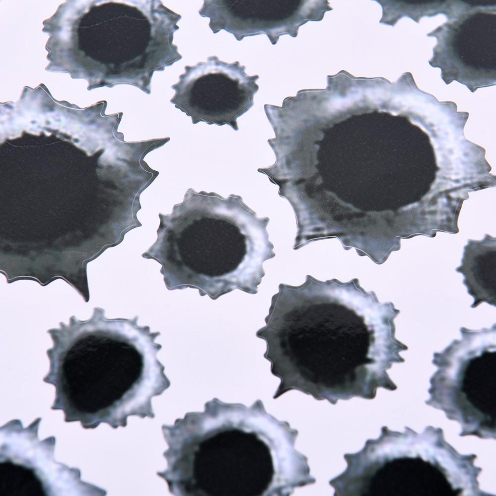 Креативный автомобильный Стайлинг 3D поддельные пулевые отверстия выстрелы из пистолета забавные автомобильные наклейки наклейки