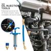 Car A/C Oil/Dye Injector 30Ml 1Oz with Low Side Quick Coupler Adapter 1/4 Air Conditioning Automotive Oiler Injection Syringe