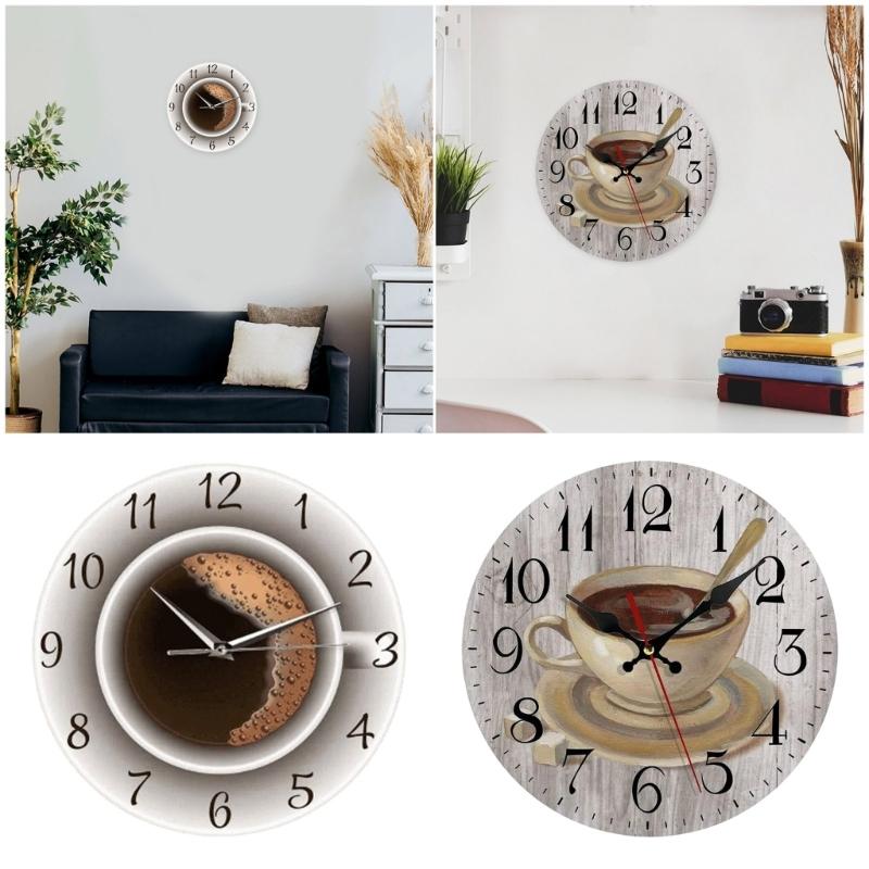 Silents None-Ticking Clocks Decorative Clock Battery Operated Wall Clock for Living Room Kitchen Home Office Decors