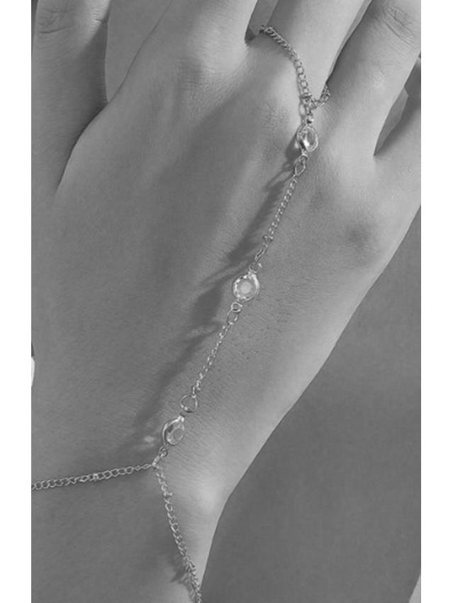 Кольцо и браслет Retro Love Chain Ring & Bracelet - Креативные европейские и американские ювелирные изделия с нишевым дизайном