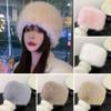 Пушистая рыбацкая кепка из искусственного меха, солнцезащитная кепка на открытом воздухе, плюшевая шляпа-ведро для женщин