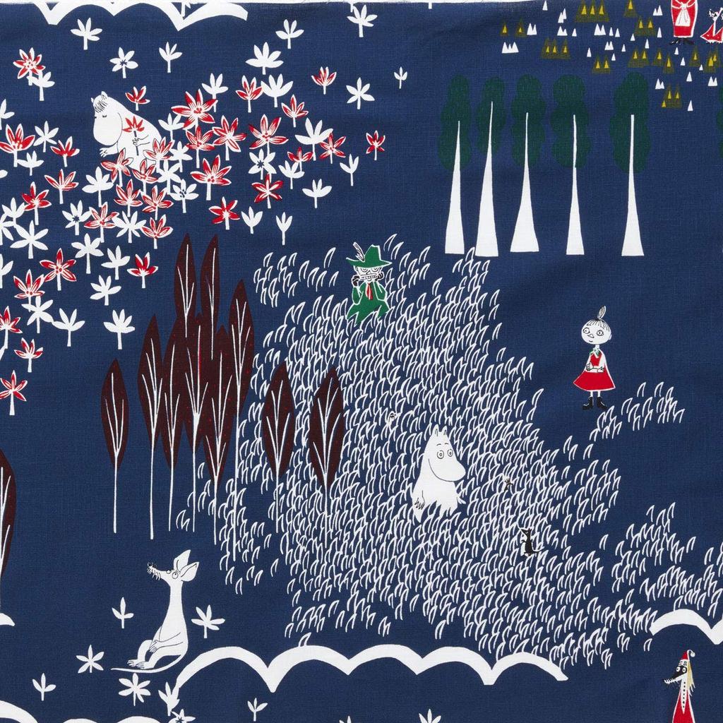 Quarter Report Moomin Duvet Cover Single Here Navy W150 X H210cm Comforter Case Cotton In (MOOMIN) I'm Approx. (Zipper Type) 100% [Made Japan]