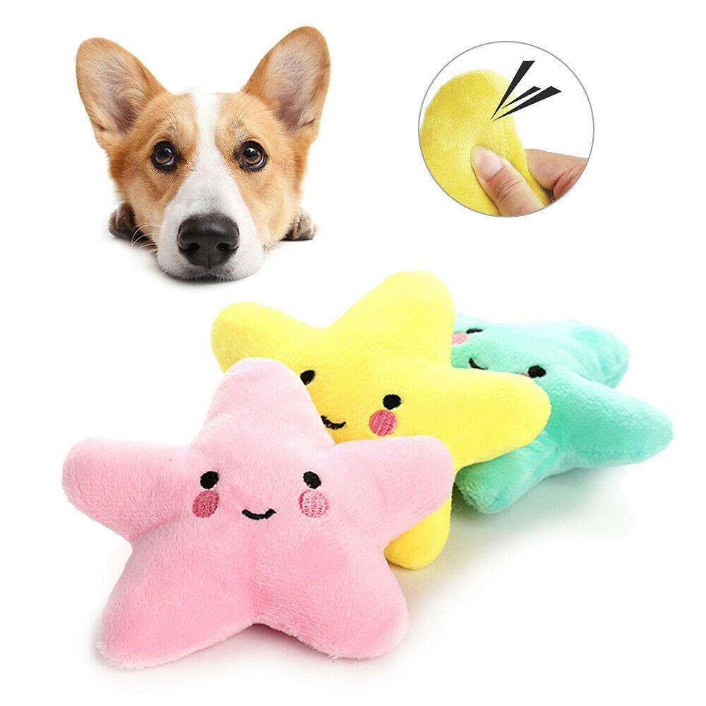 Star White Cloud Vocalization Dog Chew Toys Cat & Dog Molar Bite Resistant Sounding Plush Toy