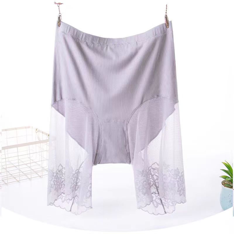 Safety Shorts For Women Summer Plus Size 5XL Solid Color High Waist Boxers Panties Sexy Lace Anti Chafing Pants