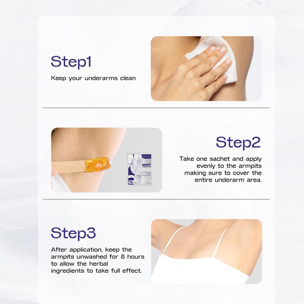 Deodorant Cream 0.8g*24pcs 21 Days Dry Fragrancy Dilute Armpit Odor Portable Travel Size Deodorant Cream