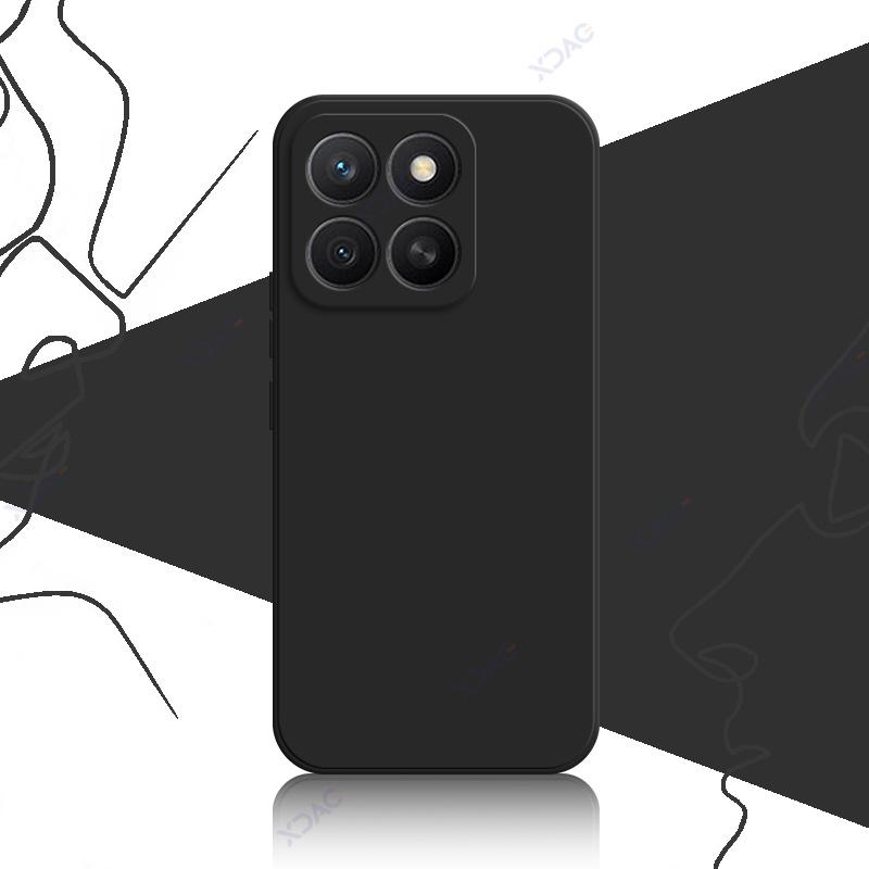 2025 Роскошный квадратный жидкий силиконовый чехол для Honor X8C HonorX8C 6.7" Global Soft Phone Cover Водонепроницаемые сумки Coque Armor