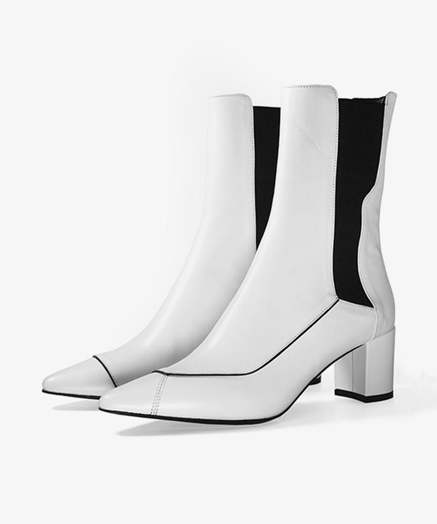 Heedimensional Solmazen Mid-Calf Boots White