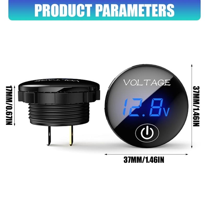 DC12V 24V Вольтметр Светодиодный Цифровой Дисплей Индикатор Напряжения Для Модификации Электросистемы Автомобиля
