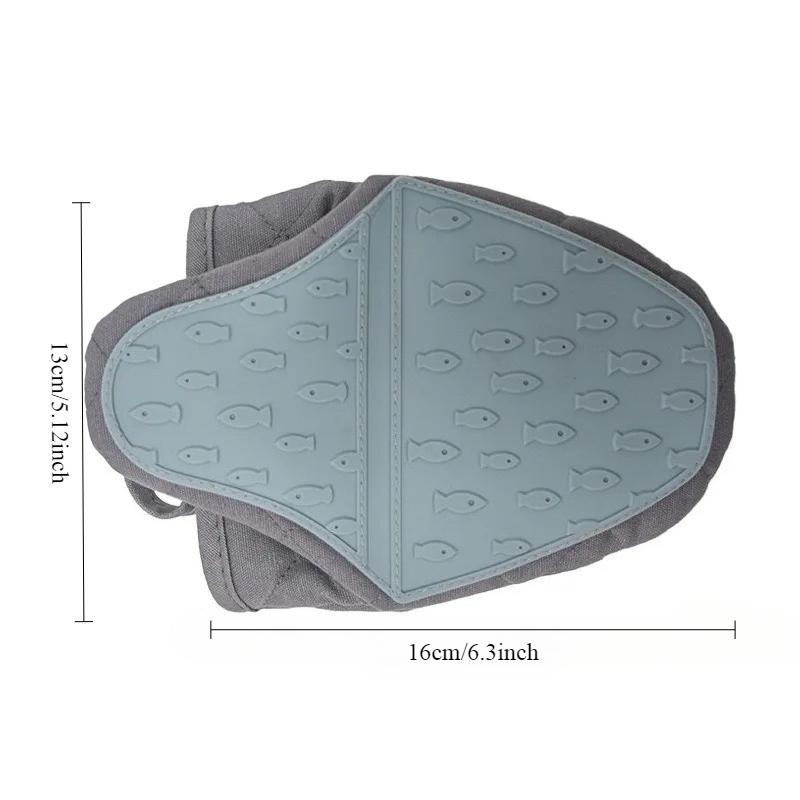 Универсальные силиконовые перчатки для духовки с защитой от ожогов в форме рыбы, утолщенные изоляционные перчатки, прихватки для барбекю, подносы, тарелки, держатели для мисок, принадлежности для выпечки