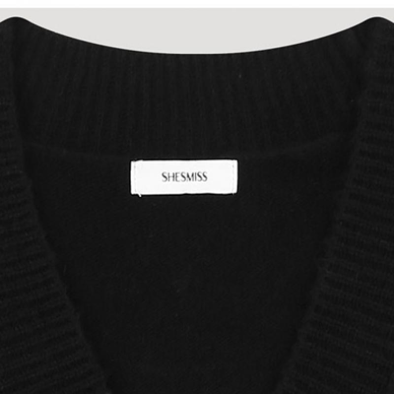  She S miSS шерстяной кардиган с V-образным вырезом и пуговицами SSkcdo41060 Bk